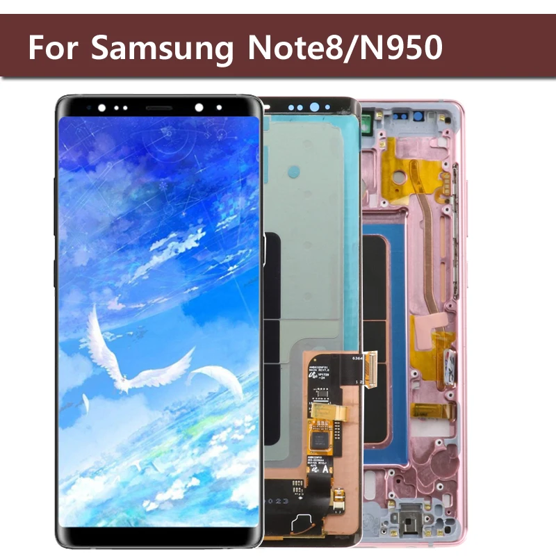 6.3" Note 8 LCD Display with Frame For Samsung Note 8 Touch Screen