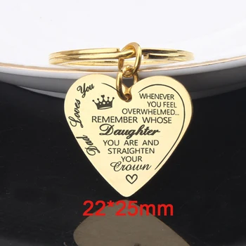 

Engraved Whenever You Feel Overwhelmed Remember Whose Daughter You Are Keychain For Daughter's Gift From Dad Trendy Jewelry