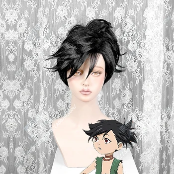 

Anime Osamu Tezuka Classics Dororo Black Side Short Hair Cosplay Costume Wig With Removable Chip Ponytail + Free Wig Cap