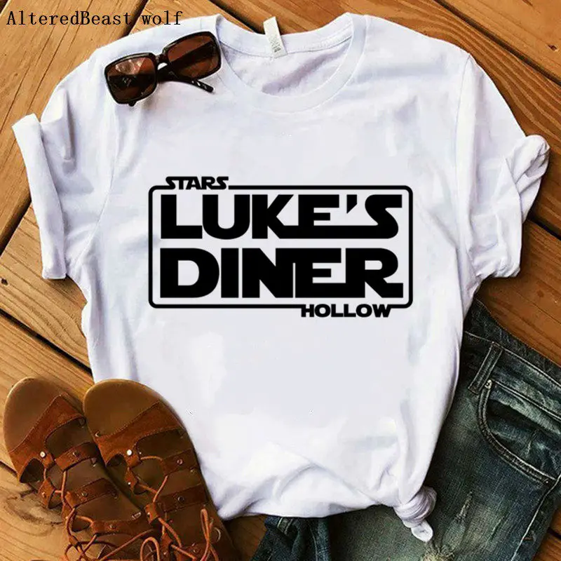 Футболка для девочек Gilmore женская модная одежда забавная с принтом LUKE'S дер