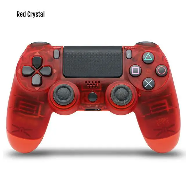 Kuulee беспроводной контроллер Bluetooth 4,0 двойной шок джойстик геймпады для playstation 4 PS4 Геймпад - Цвет: Transparent red