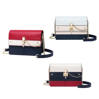 

AUAU-Nucelle Brand Leather Embroidered Handbag Girl Shoulder Bag Messenger Bag Female Handbag Handicraft Art Color Stripes