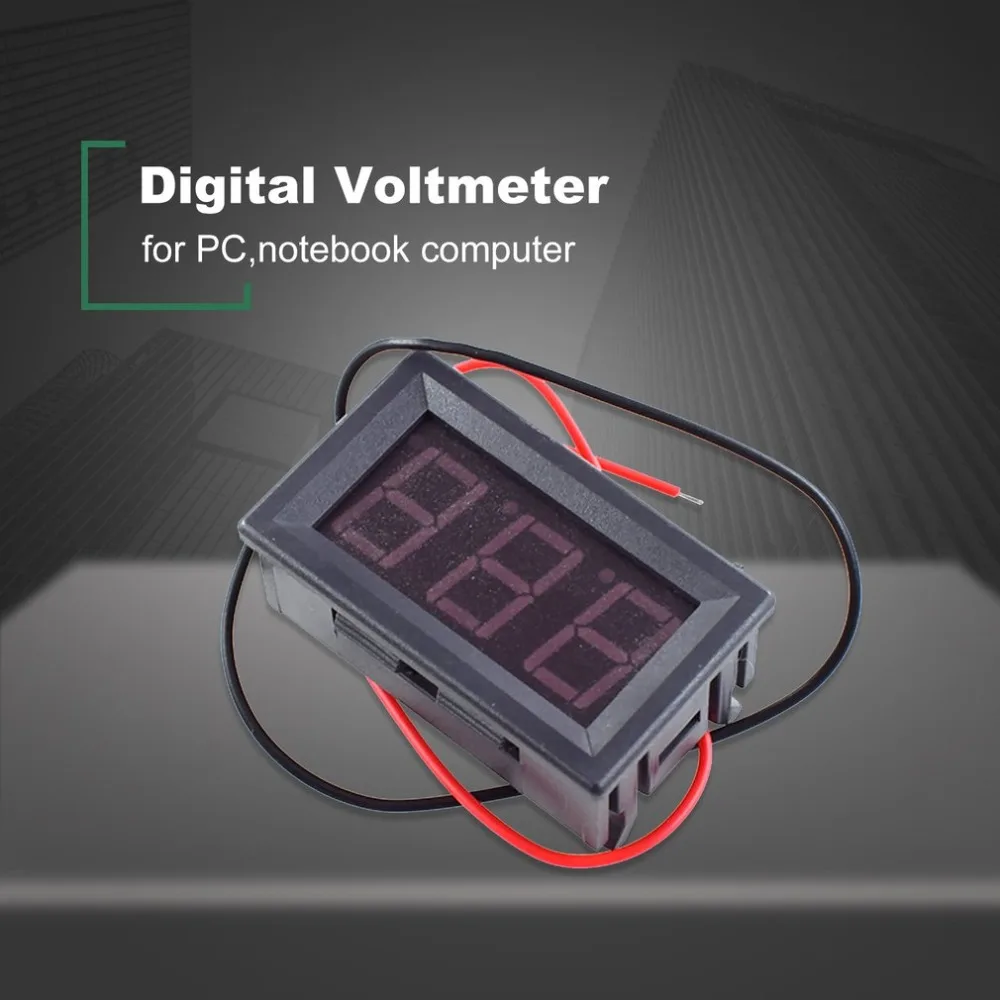 0,56 дюймов DC 2,5 V-40,0 V 2 провода Напряжение метр тестер мониторов головы светодиодный цифровой вольтметр с функцией защиты от обратной полярности