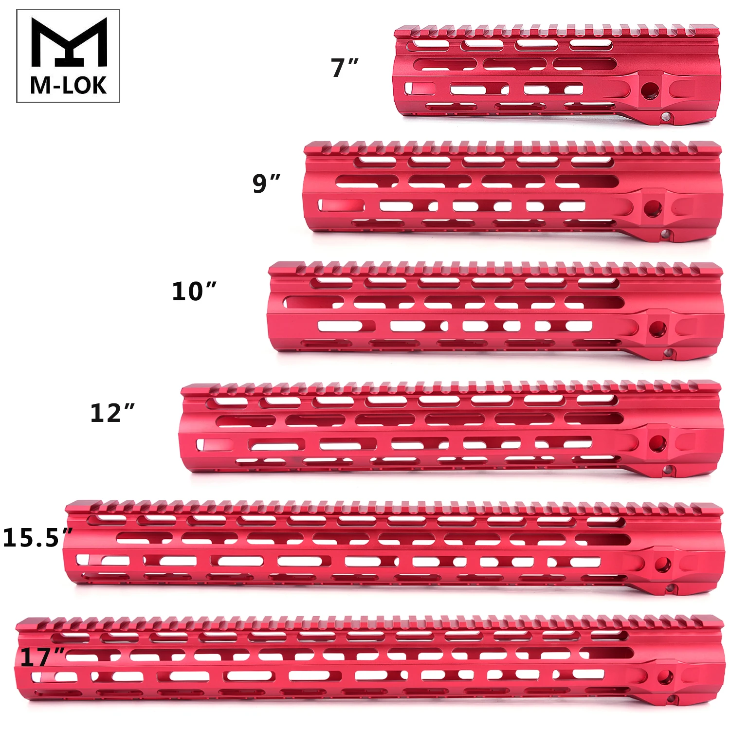 7 дюймов handguard m4 m16 ar 15 handguard mlok airsoft handguard rail тактические аксессуары crossguard красный цвет противоскользящий дизайн