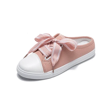 

2020 New Style Slippers Female Summer Fashion Outer Wear Thick Bottomed Canvas Shoes Closed-toe ban tuo xie
