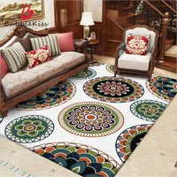 Bubble Kiss Nordic Style Vintage Round Floral Pattern Thickened Carpet Home Decor Living Room Area Rugs Customized Floor Mats 1