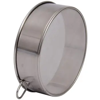 

Professional Round Stainless Steel Fine Flour Sieve with 60 Mesh ,304 Steel-Silver