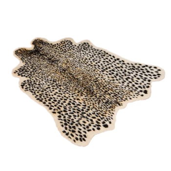 

1Pc Leopard Printed Rug Cow Leopard Tiger Printed Cowhide Faux Skin Leather NonSlip Antiskid Mat 94x100CM Animal Print Carpet