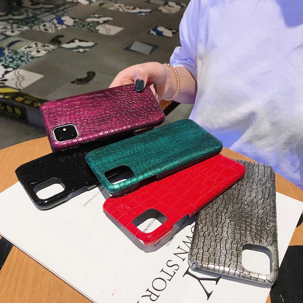 Роскошный чехол из крокодиловой кожи для iPhone 11 Pro Max 6 1 &quotPC жесткий ударопрочный