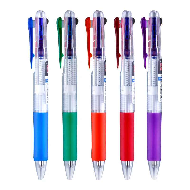 

1PC 3 Colors In 1 Ballpoint Pens Simple Stationery Pens Kawaii Multicolor Ball Pens For Kids Gift School Office Supplies
