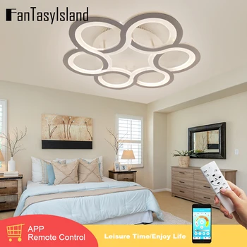 

Modern Led Chandelier ceiling lights White D58/D80 cm Acrylic Led Ceiling Chandelier Lamps for Living Room Bedroom