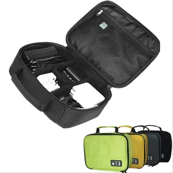 

Waterproof Double Layer Cable Storage Bag Electronic Organizer Gadget Travel Bag USB Earphone Case Digital OrganizadorQW876933