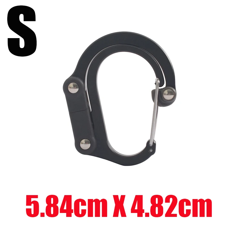 Hybrid Gear Clip - Carabiner Rotating Hook Clip Non-Locking Strong Clips for Camping Fishing Hiking Travel Backpack Out 4