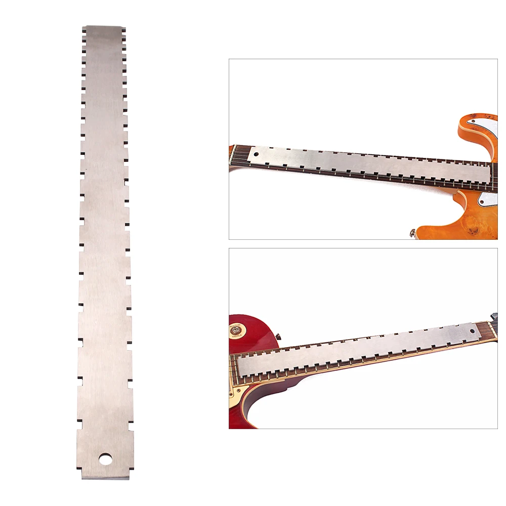 

Guitar Neck Notched Straight Edge Luthiers Tool for Most Electric Guitars for Guitar Fretboard Frets Stainless Steel