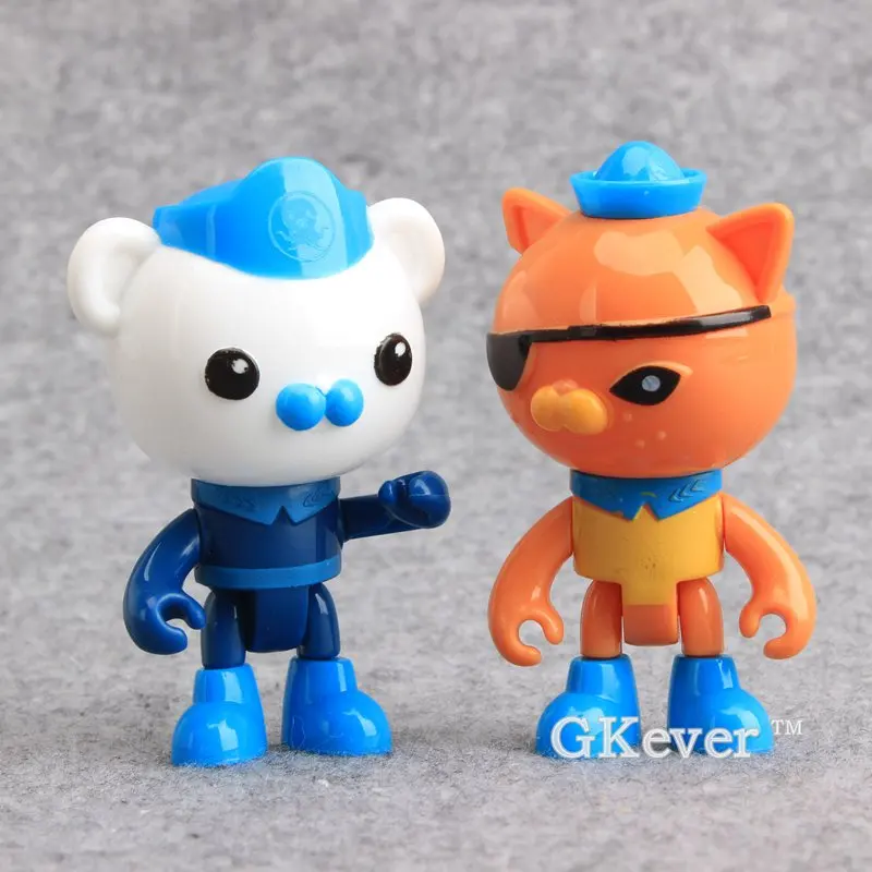 8 шт./компл. Octonauts фигурка игрушки Аниме Kwazii кошка песо Пингвин животные игрушки Коллекционная модель для мальчиков подарок на день рождения