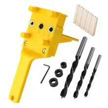 

6/8/10mm Drill Bit Wood Doweling Jig ABS Plastic Handheld Pocket Hole Jig System Hole Puncher For Carpentry Dowel Joints