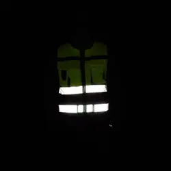 Защитный жилет Светоотражающая куртка для водителя Ночная безопасность жилет с карманами JLRL88