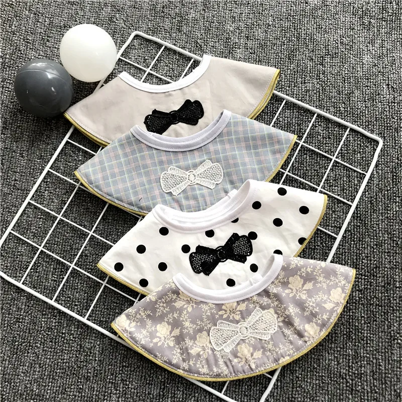 

INS-Style 360 Pure Cotton Circle Bib Baby Bib Waterproof Bibs All-cotton Bib False Collar Gentleman Classic