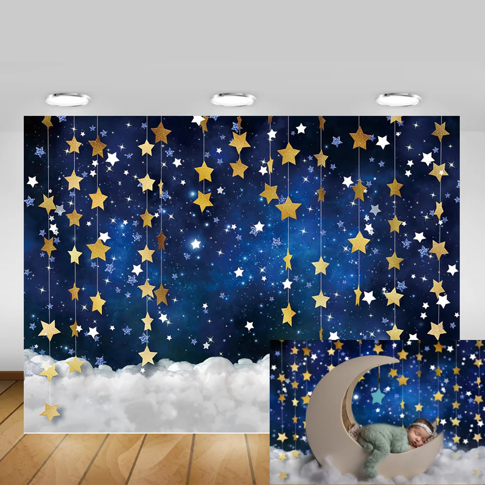 Twinkle Little Star Backdrop Galaxy Starry Sky Photography Background Newborn Birthday Portrait Backdrops Photo Studio | Электроника