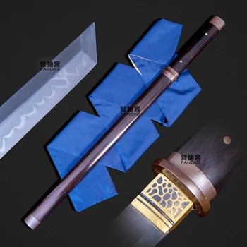 

sword high hardness T10 Steel over earth burning edge Tang dao sharp Tang dynasty moderatelength knife Copper fittings