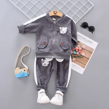 

Fashion Children Clothes Set Sportswear Cartoon Toddler Baby Kids Boy Girl Outfits Clothes Tops+Pants 2pcs