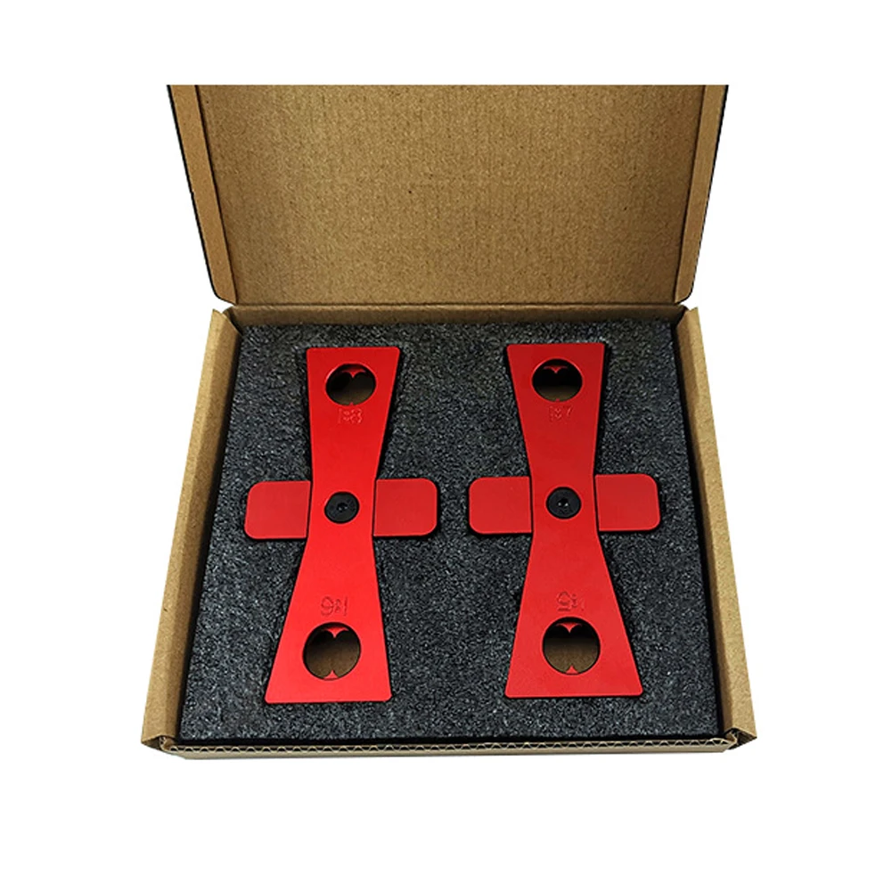 2Pcs Aluminum Alloy Practical Ruler Dovetail Carpenter Line Planner Scribing Gauge Templates Crossed Woodworking Drawing Tools