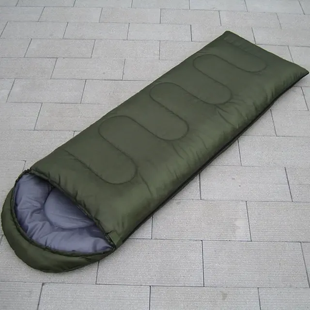 Envelope Outdoor Camping Adult Sleeping Bag Portable Ultra Light Waterproof Travel Hiking Sleeping Bag With Cap 3