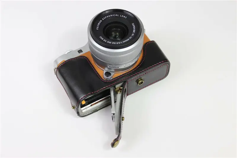 Роскошный кожаный чехол для камеры Fujifilm XA7 XA20 XA5 из искусственной кожи чехол для камеры с ремешком для батареи