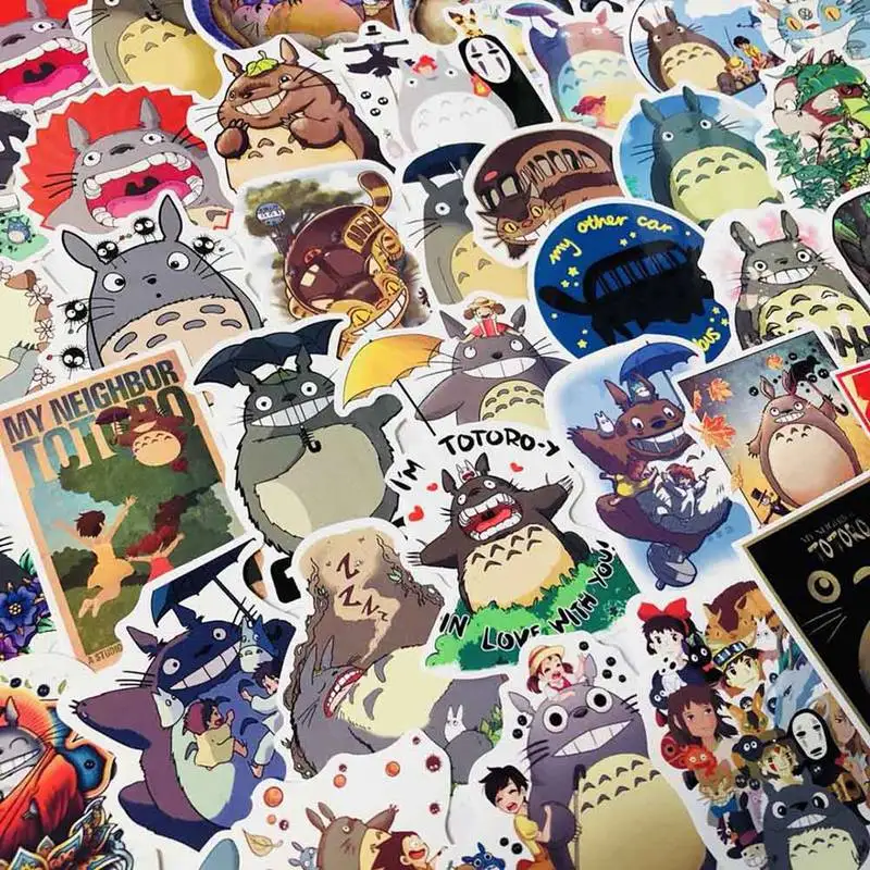 70 шт./компл. Totoro Doodle Мультфильм Скейтборд чемоданы гитара Автомобиль Велосипед ноутбук винил водостойкие наклейки из ПВХ наклейка