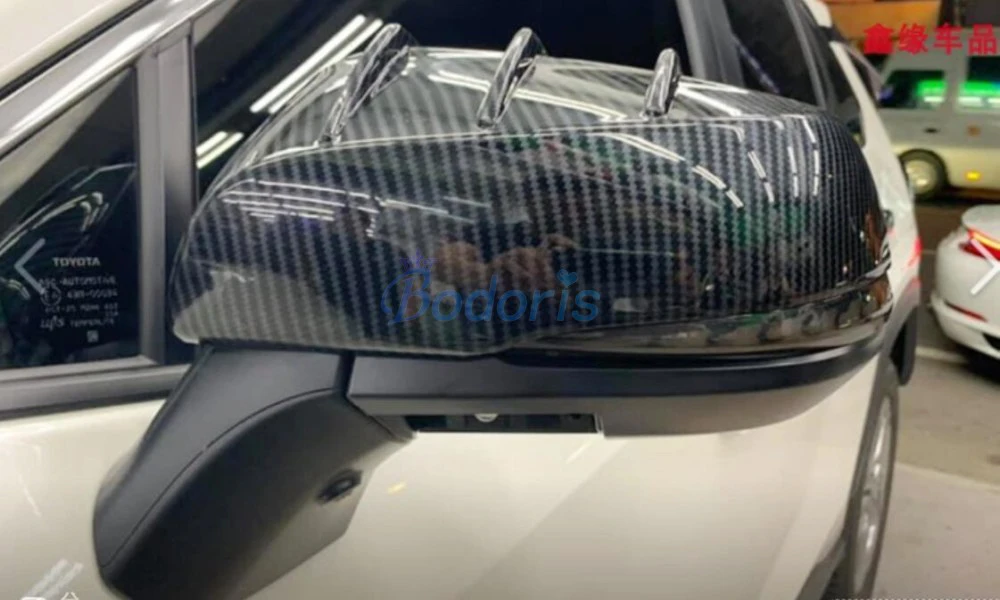 Для Toyota RAV4 XA50 углеродное волокно цвет боковое крыло дверь зеркало крышка заднего вида накладка отделка автомобиля аксессуары для укладки