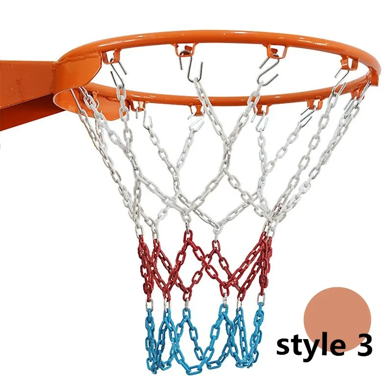 Lndoor Outdoor Basketball Hoop Heavy Basketball Metal Net Anti-Rust Chain Steel Rings Standard Accessories