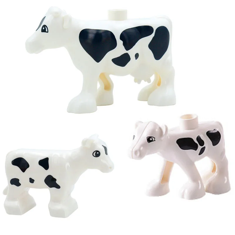 Milch Cow Farm Animals Big Size Building Blocks Accessories Pig Dog Horse Crocodile Elephant Children Toys Birthday Gift | Игрушки и