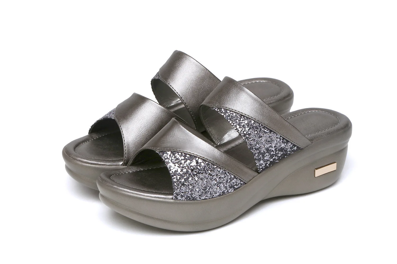 2021 Summer Women Wedge Sandals Premium Orthopedic Open Toe Sandals Vintage Anti-slip Leather Casual Female Platform Retro Shoes 