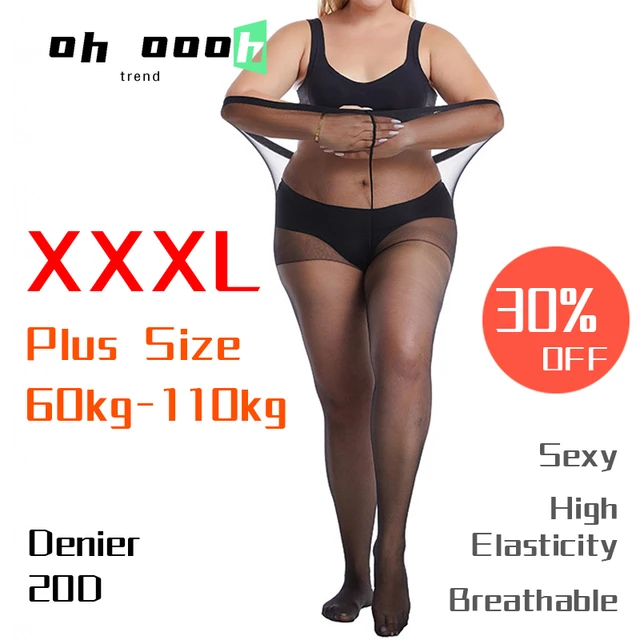 20D Thin Stockings for Women Tights XXXL Large Size Big Size Stockings  Woman Plus Size Sexy Breathable Stretch Durable 1 Pairs - AliExpress