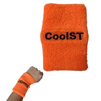 

CoolST 2PCS Cotton Unisex Sport Sweatband Wristband Wrist Protector Running Badminton Basketball Brace Terry Cloth Sweat Band
