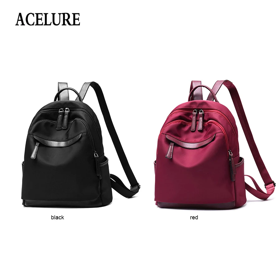 ACELURE, высококачественный Женский рюкзак из искусственной кожи, модные однотонные школьные сумки для девочек-подростков, Большой Вместительный Повседневный женский рюкзак
