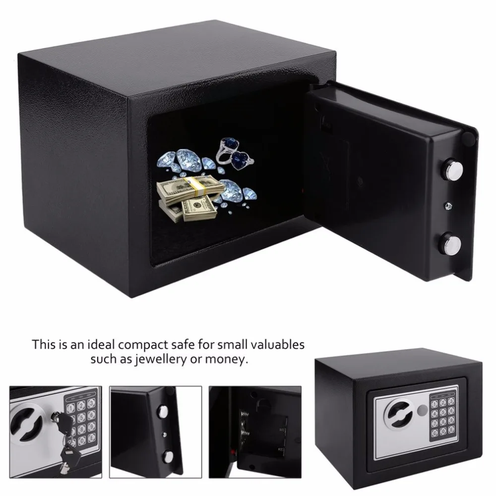 Цифровой электронный сейф для дома, офиса, ювелирных изделий, денег, противоугонная коробка безопасности caja seguridad 4.6L, профессиональная коробка безопасности для дома