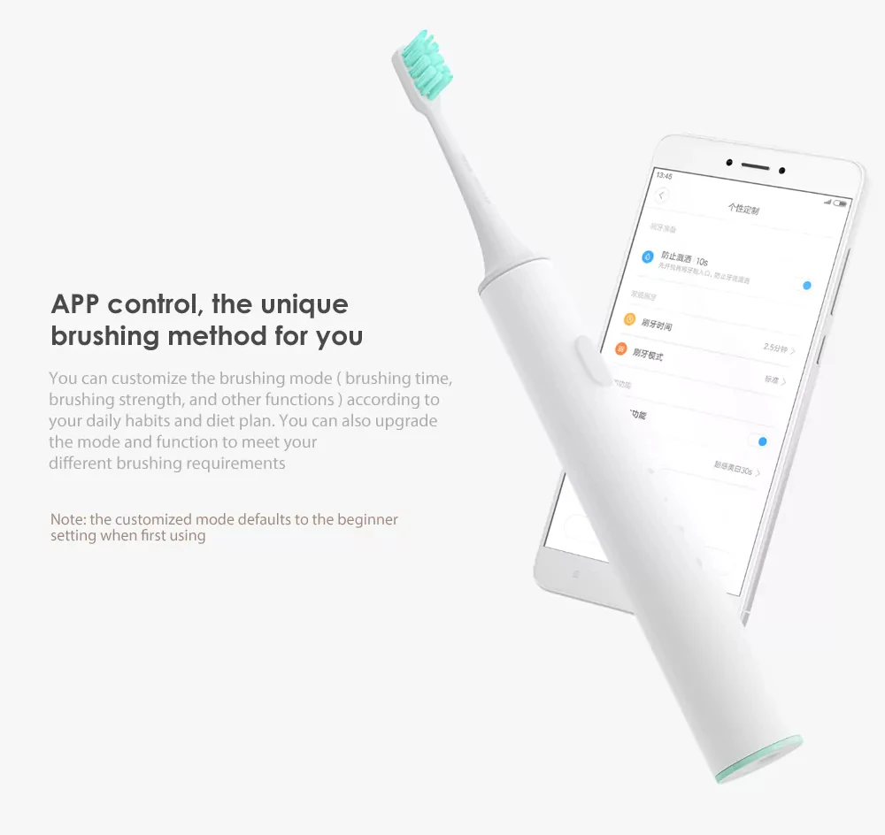 Xiaomi Mijia Smart sonic электрическая зубная щетка с управлением через приложение ультра звуковая зубная щетка IPX7 Водонепроницаемая USB Беспроводная зарядка