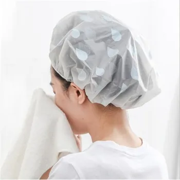 

Shower Cap Waterproof High Quality Elastic 1PCS Thicken For Women Bath Hat Hair Salon Bathroom Products