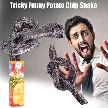 

Prank Props Potato Chip Snake Fun Tricky Toys April Fool Day Halloween Party Decoration M09