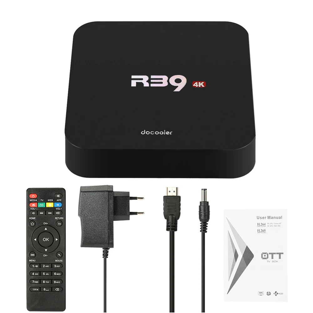 ТВ приставка Docooler R39 Smart Android 7.1.2 ТВ приставка RK3229 четырехъядерный UHD 4K 1G/8G Мини ПК WiFi H.265 HD медиаплеер PK X96 X96mini