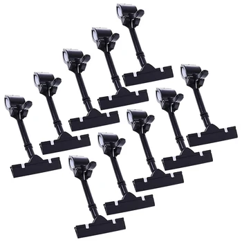

20 PACK Adjustable Plastic Clip Style Merchandise Logo Display Clip Bracket (Black)