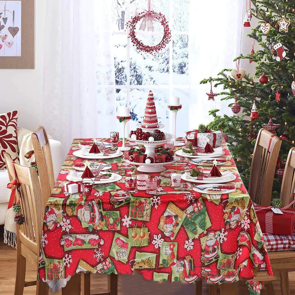 

Christmas decorations creative red Christmas decorations tablecloths printed tablecloths tablecloths