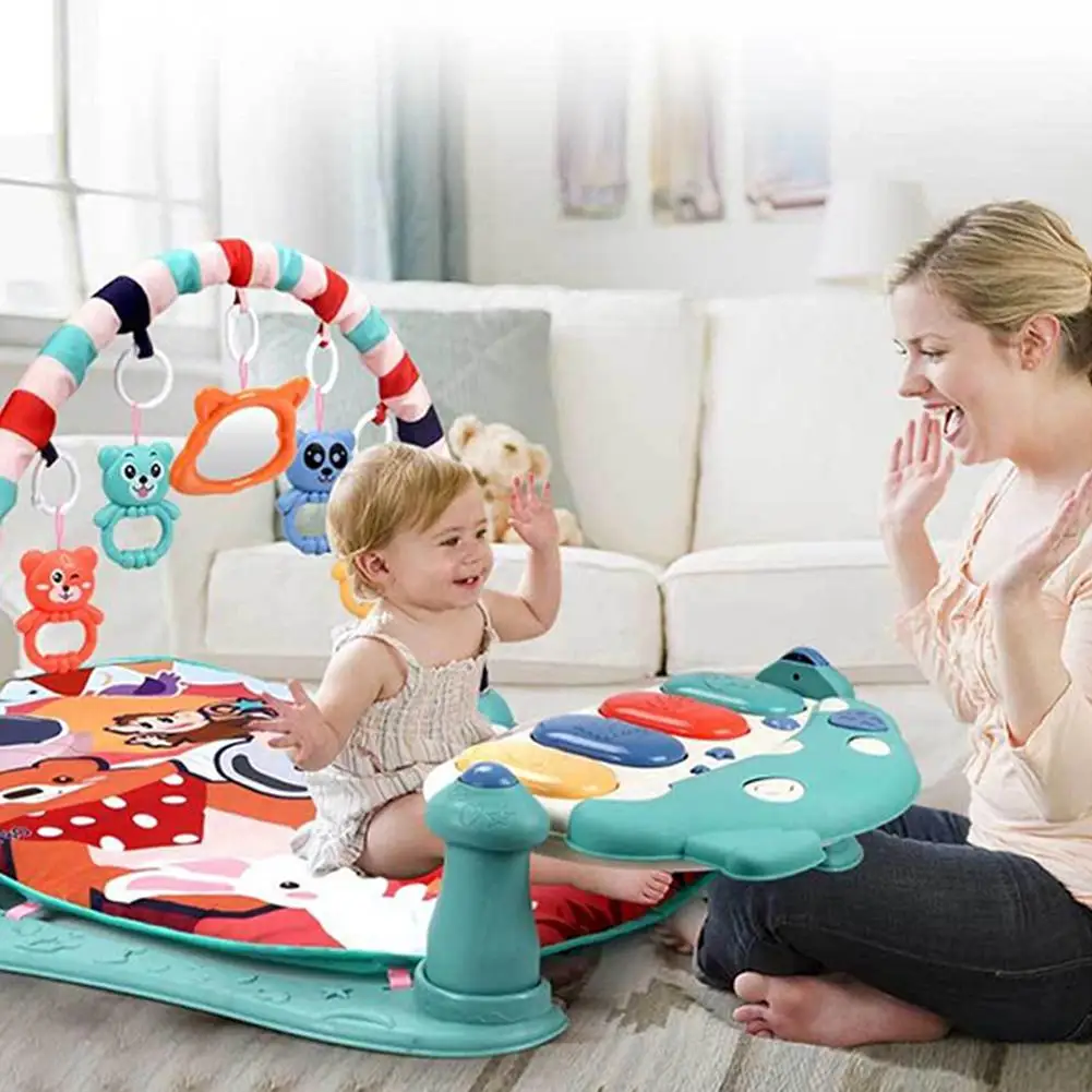Kidlove Большой Детский Игровой Коврик развивающий коврик-пазл с пианино клавиатурой детский гимнастический коврик для ползания