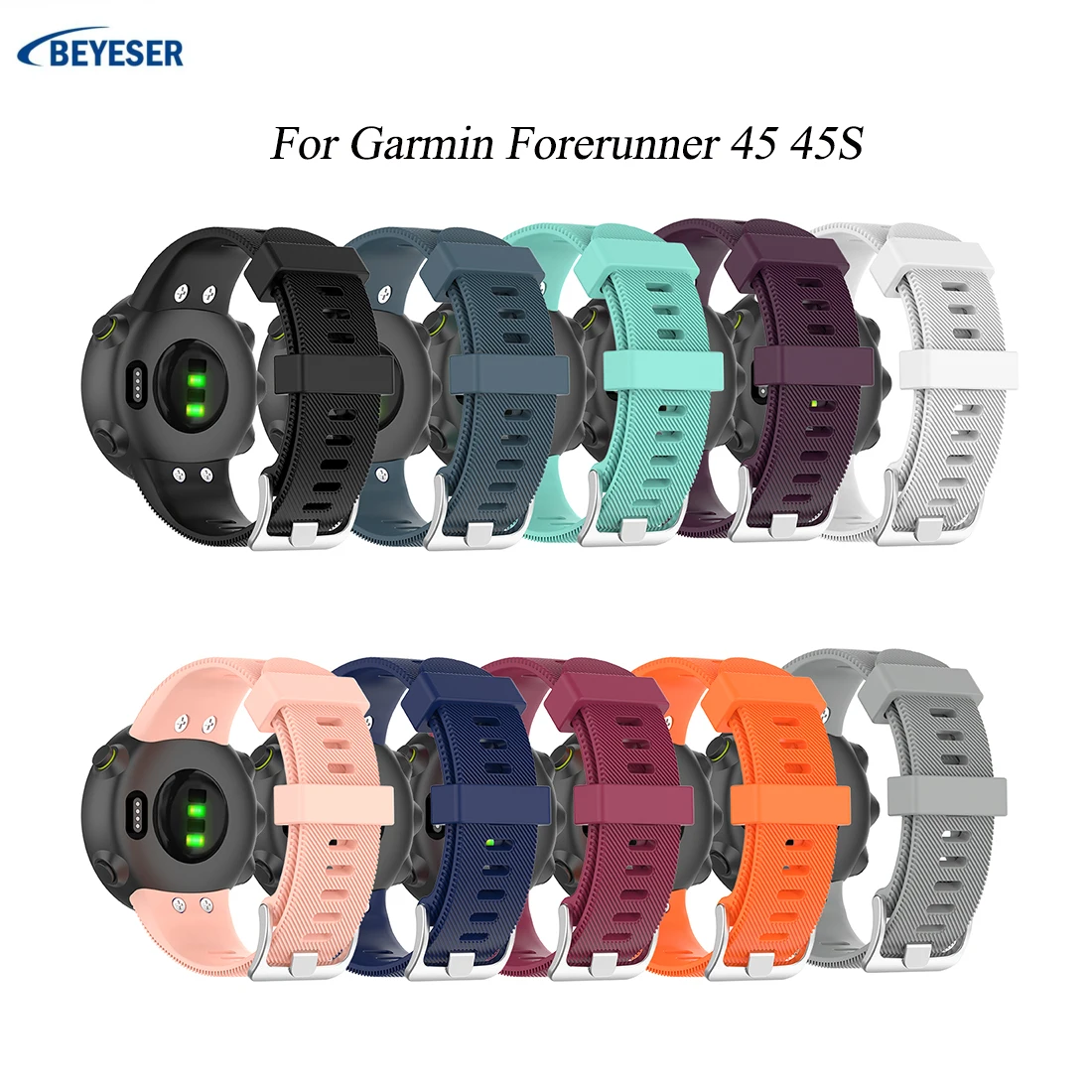 

New For Garmin Forerunner 45 Sports Soft Silicone Replacement Watch Band Wrist Strap Smart watch Wearable accessories 45 S