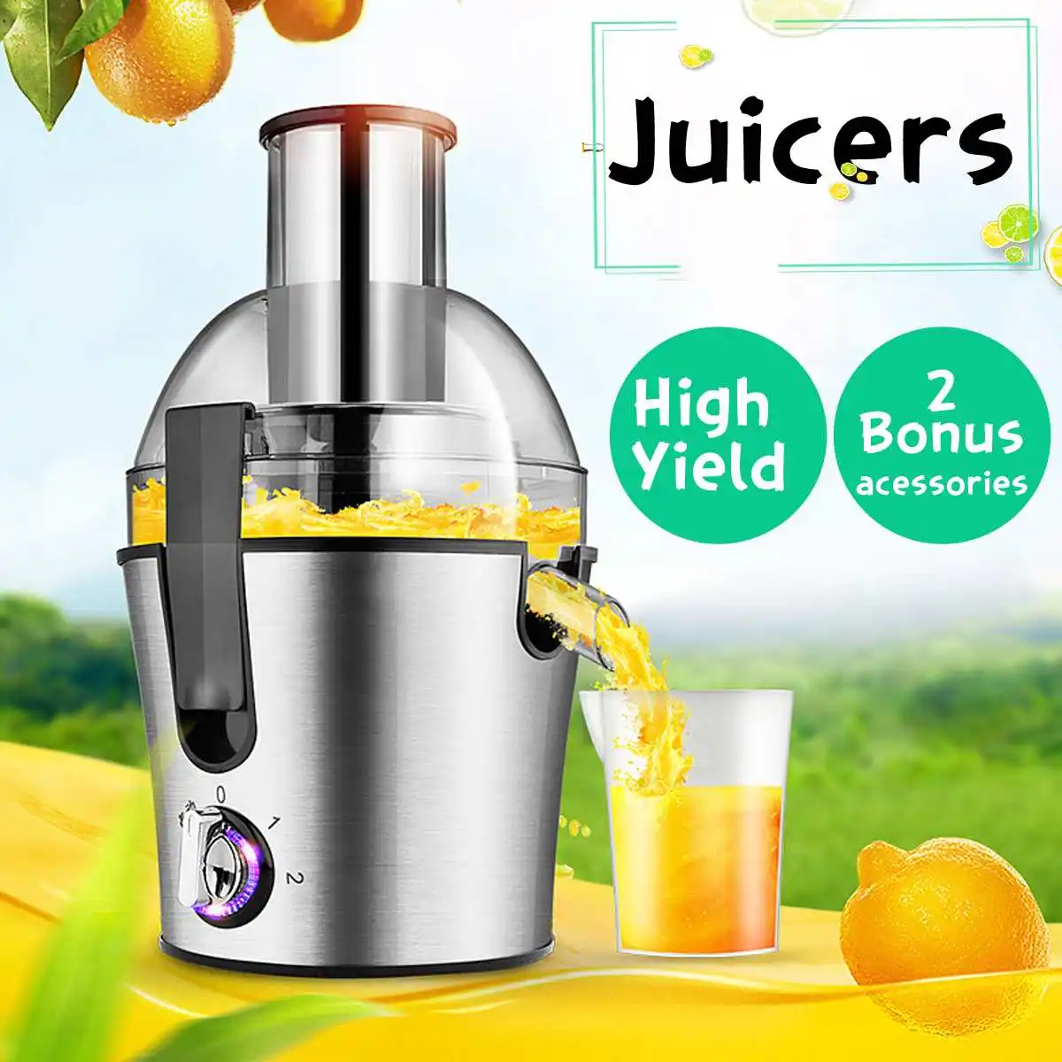 Warmtoo 220V 300W соковыжималки из нержавеющей стали 2 скоростные электрические соки экстрактор фруктовая Питьевая машина для дома