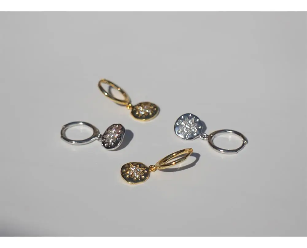 Серьги из стерлингового серебра 925 пробы, Винтажные серьги в стиле барокко с шипами, геометрический короткий кулон, серьги-капли, модные ювелирные изделия для женщин