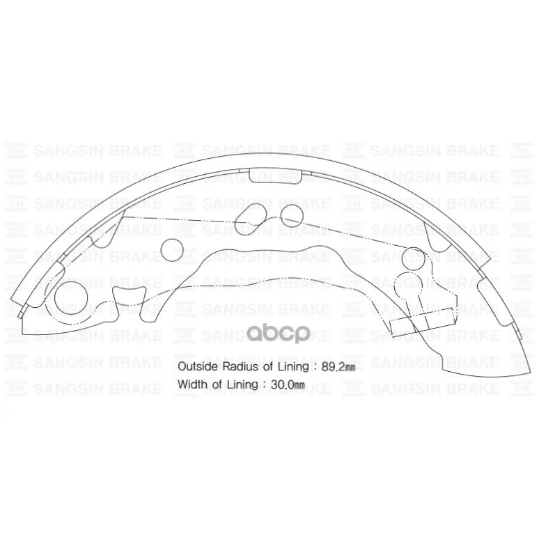 Колодки Тормозные Барабанные Sangsin Brake Sa062 Sangsin brake арт. SA062