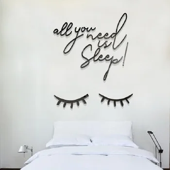 

Creative DIY Sleep Eyelashes INS chidren's room bedroom living room TV background wall decoration 3D acrylic wall sticker