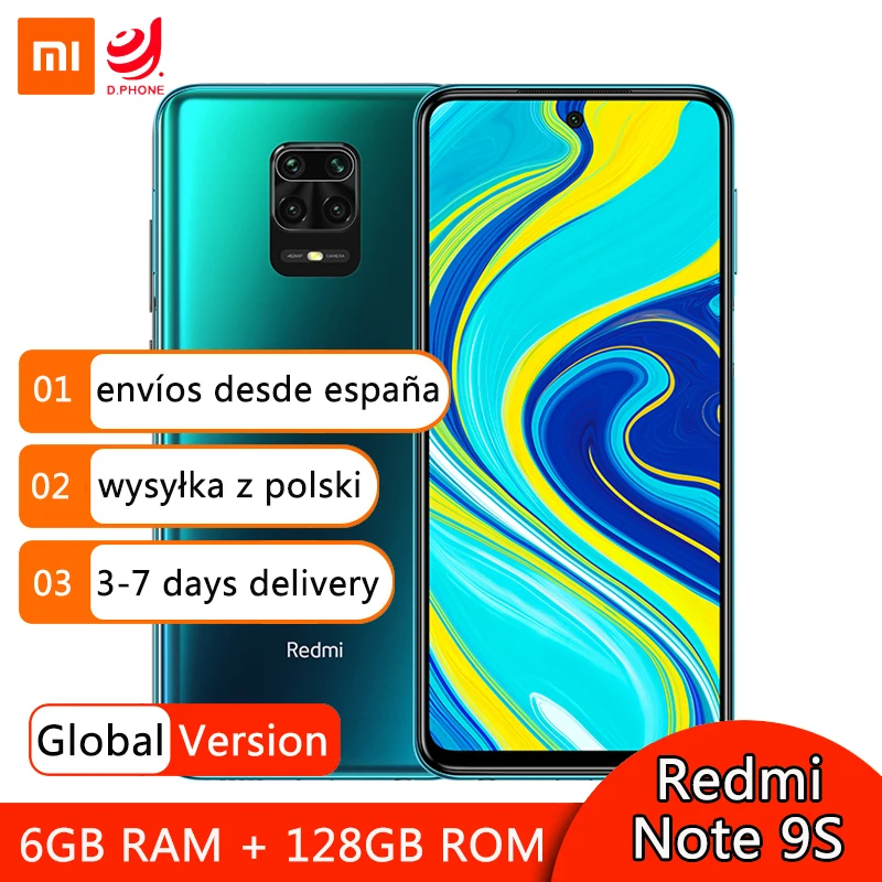 Global Version Xiaomi Redmi Note 9S 9 S 6GB 128GB Smartphone Snapdragon 720G Octa Core 48MP AI Quad Camera 6.67 Global Version Xiaomi Redmi Note 9S 9 S 6GB 128GB Smartphone Snapdragon 720G Octa Core 48MP AI Quad Camera 6.67